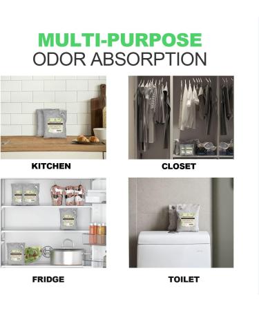 10 Pack Bamboo Charcoal Air Purifying Bags - Activated Charcoal Odor Absorber & Moisture Eliminator - For Car, Closet, Shoe Room, Large Room, Pet Room - 10x100g - Buy Online on GoSupps.com