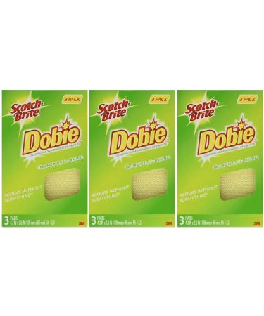 Scotch-Brite Dobie All Purpose Pads 3-Count (Pack of 3) Total 9 Pads