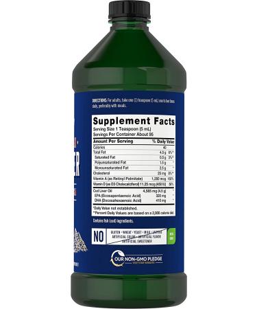 Carlyle Cod Liver Oil Norwegian Liquid 16 fl oz - Pack of 3 Bottles | Non-GMO & Gluten Free - Buy Online on GoSupps.com