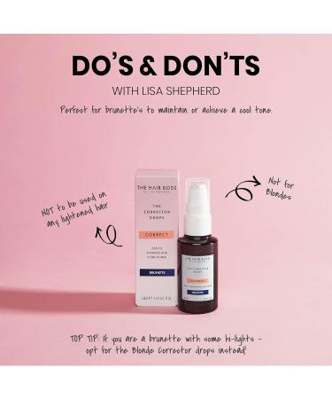 THE HAIR BOSS Brunette Corrector Drops 50ml - Add to Shampoo & Conditioner - Buy Online on GoSupps.com