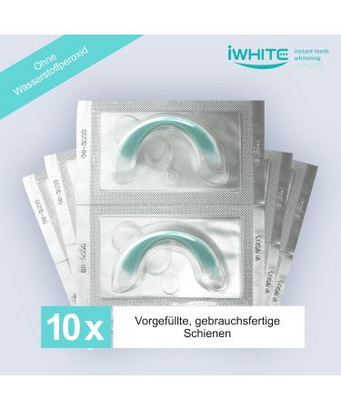 Iwhite Tooth Whitening Glow Kit - 10 Pre-Filled Rails - Peroxide-Free & Safe for Enamel - Immediate Whitening with Day & Night Glow Effect - Buy Online on GoSupps.com