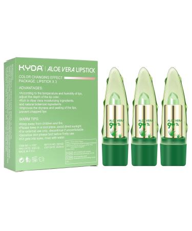 Freeorr Aloe Vera Jelly Lipstick Set - 3 Color-Changing Moisturizing Lip Balms (3 Pieces 3.5g) - Buy Online on GoSupps.com