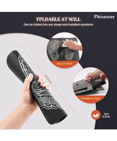 Foot massage pad for neuropathy electric foot massage pad for plantar fasciitis muscle relaxation portable and easy to operate with 8 modes and 19 levels of sports muscle foot massage suitable for a variety of scenes Black - Buy Online on GoSupps.com