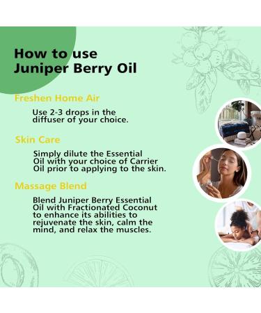 INDIROOT Juniper Berry Essential Oil 100% Natural Amber Glass Bottle with Dropper (0.5 fl Oz/15ml Juniper Berry) - Buy Online on GoSupps.com