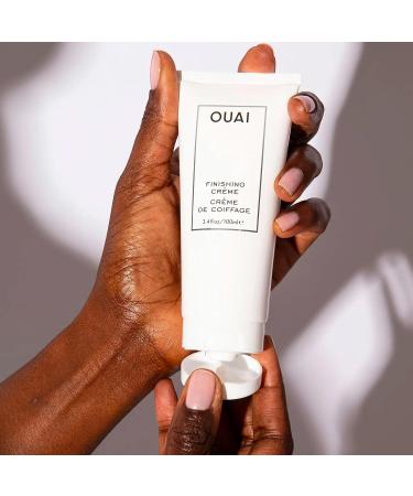 OUAI Finishing Cr me - Lightweight Heat Protectant for Smooth, Hydrated Hair | Tame Frizz, Add Shine, and Protect Against Split Ends | Paraben and Phthalate-Free (3.4 Oz) - Buy Online on GoSupps.com