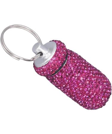 Drug Case Water Resistant Rhinestone Pocket Drug Holder Aluminum Alloy Portable Purple for Outings - Buy Online on GoSupps.com