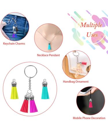 Cridoz 400pcs Tassel Keychain Set for DIY Crafts - Includes Key Chains, Tassels, Rings, Jump Rings, and Eye Pins - Perfect for Acrylic and Resin Keychain Blanks - Buy Online on GoSupps.com