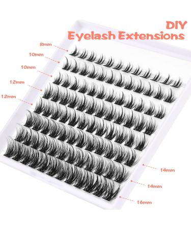 Ruairie 97pc DIY Eyelash Extension Kit - Lash Clusters, Bond, Seal - Black - 96 Pcs Individual Lashes - Professional Results - Buy Online on GoSupps.com