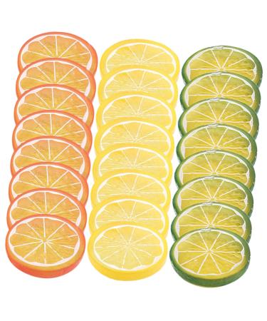 FUNOMOCYA 30pcs Imitation Lemon Slice Pvc Scrapbook 3d Vegetable