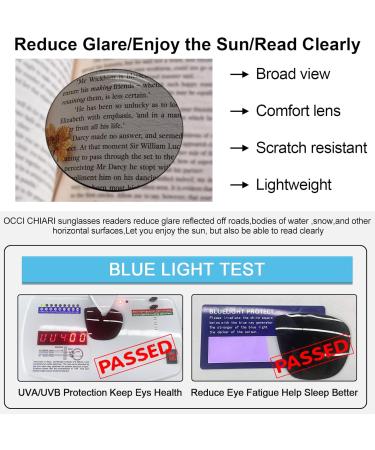 OCCI CHIARI XL Sunglasses with Readers for Men - Comfortable Sun Reading Glasses (1.25x Black) - Perfect for Large Heads - International Shipping Available - Buy Online on GoSupps.com
