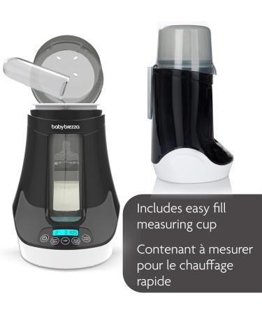 Baby Brezza Electric Baby Bottle Warmer Breast Milk + Baby Food Warmer and Defroster - Universal Fits All Feeding Bottles:Glass Plastic Small Large + Digital Display Black and White - Buy Online on GoSupps.com