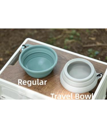 Ohmo Dog Travel Bowl | Large Portable Water Bowl - Anti-Sloppy Foldable Pet Bowl for Road Trips | Unique Design (700ml Ash) - Perfect for Travel Accessories - Buy Online on GoSupps.com