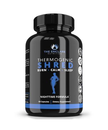 Thermogenic Shred - Fat Burner Sleep Aid Diet Pills Appetite Suppressant for Weight Loss For Women & Men Metabolism Booster CLA Ashwagandha Melatonin L Theanine L Carnitine Niacin (1)