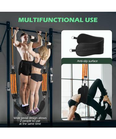 Buy ALongSong Heavy Duty Pull Up Assistance Bands | Adjustable Resistance Bands with Foot Pads for Body Strength Training - Orange - Buy Online on GoSupps.com