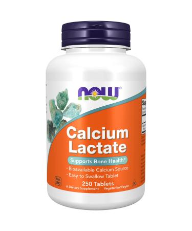 NOW Supplements  Calcium Lactate  Supports Bone Health  Easy to Swallow Tablet  250 Tablets - Buy Online on GoSupps.com