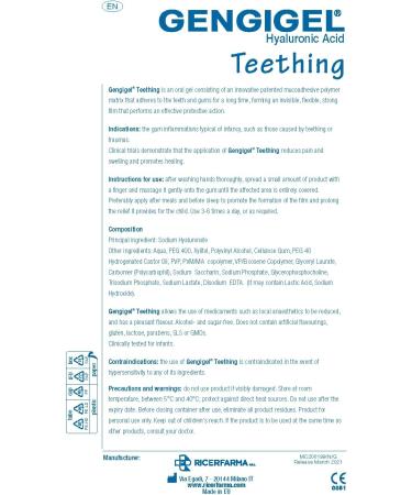 Buy Teething Hyaluronic Acid Oral Gel 20ml | Soothing Relief for Babies | Fast International Shipping - Buy Online on GoSupps.com