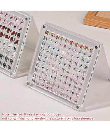 36/64/100 Grids Nails Art Rhinestones Storage Box Acrylic Jewelry Display Box Storage For Salons 100 Squares - Buy Online on GoSupps.com