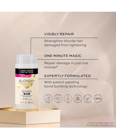 John Frieda Blonde+ Hair Repair Pre-Shampoo Treatment for Damaged Hair - 3.3 Oz | International Shipping Available - Buy Online on GoSupps.com