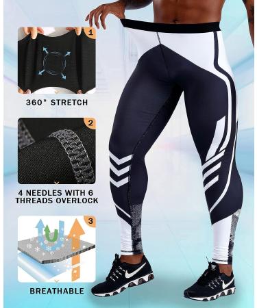 CANGHPGIN Men's Compression Pants 2 Pack - Gym Running Baselayer Athletic Leggings for Men - Medium - Buy Online on GoSupps.com