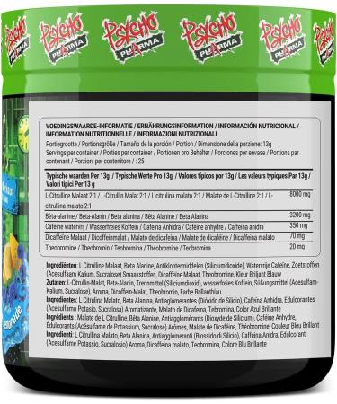 New #1 Strongest PWO Psycho Pharma Edge of Insanity - Most Intense Pre Workout Powder for Focus Power & Energy. Premium researched Formula and Ingredients - 325g Cherry Bomb - Buy Online on GoSupps.com