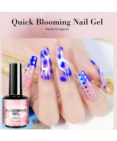 Nail Gels - Blooming Color Gel Ink Art Polish | Clear base for marble nail designs spreading fade effect soft texture formula - Buy Online on GoSupps.com