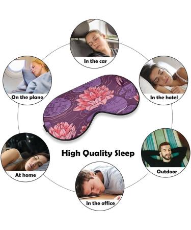 Water Lily and Dragonfly Sleep Mask - Adjustable Eye Cover for Sleeping, Blocking Light - Ideal for Night Travel and Naps - Men and Women - Buy Online on GoSupps.com