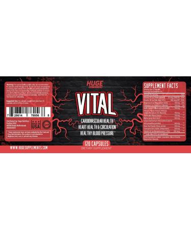 Huge Supplements Vital - Superior Blood Pressure Supplement (120 Capsules) - Buy Online on GoSupps.com