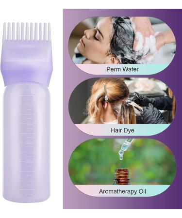 Gezimetie Root Comb Applicator Bottle with Scalp Massager Brush Comb 3PCS Hair Coloring Dye and Scalp Treatment Tools - Purple - Buy Online on GoSupps.com