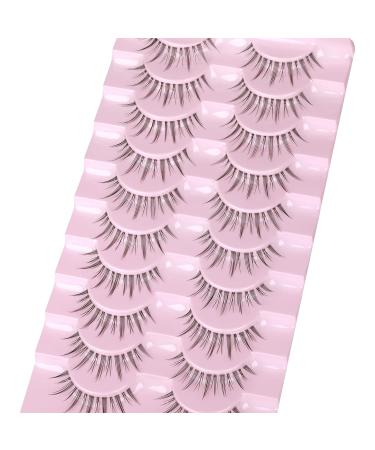 Wiwoseo 3D False Eyelashes - Japanese Spiky & Wispy Lashes, 16MM, 10 Pairs - Buy Online on GoSupps.com
