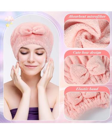 4 Pcs Microfiber Hair Drying Towels - Ultra Absorbent Hair Turban Head Wraps for Women - Fast Drying Shower Cap for Curly, Long, Thick, Wet Hair - Buy Online on GoSupps.com
