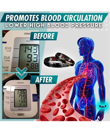 Nihexo Magnetic Therapy Fit Plus Bracelet - Super Strength Dual Magnet Titanium Jewelry for Men - Adjustable Black Magnetic Bracelet - Buy Online on GoSupps.com