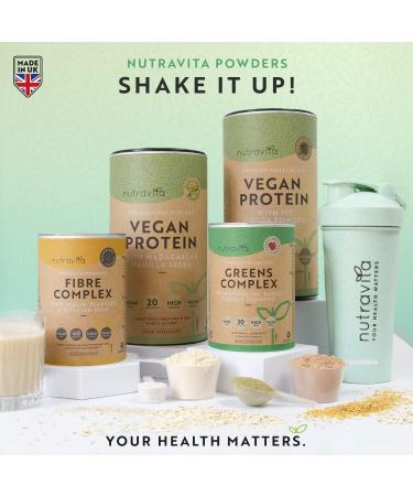Nutravita Fibre Complex Powder - BlackBerry Flavour | Vegan Supplement with Inulin, Flaxseed & Psyllium Husk - Supports Daily Rhythm & Gut Health - Buy Online on GoSupps.com