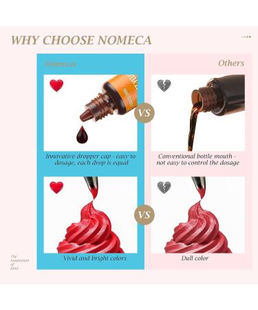 12 Color Cake Food Coloring Set - Nomeca Vibrant Food Grade Liquid Dye for Baking, Icing, Easter Eggs - 10ml Bottles - Buy Online on GoSupps.com