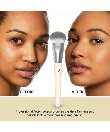 FV Liquid Foundation Brush | Tapered Makeup Brush for Liquid & Powder | Soft Synthetic Bristles | Cruelty-Free & Vegan - Buy Online on GoSupps.com