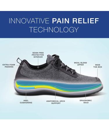 Orthofeet Sierra Women's Plantar Fasciitis Shoes - Heel Pain Relief & Arch Support | Therapeutic Walking Shoes with Ergonomic Sole & Extended Widths - Size 7.5 - Buy Online on GoSupps.com