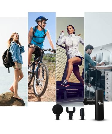 Women Mini Massage Gun - Portable Electric Deep Tissue Percussion Massager for Pain Relief - 4 Speeds, Ultra-Quiet, for Muscles, Back, Feet, Neck, Shoulders, Thighs, Legs - Alleviate Physical Aches (Black) - Buy Online on GoSupps.com