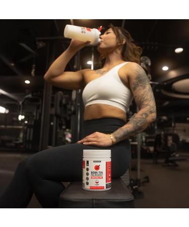 Boba Tea Pre-Workout Powder | Lychee Flavor | 125-250mg Caffeine | L-Citrulline Beta Alanine Alpha-GPC | Real Ingredients | Premium Pre Workout Powder for Men and Women | 20-40 Servings - Buy Online on GoSupps.com