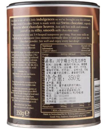 Twinings Swiss Chocolate Drink 350g - Buy Online on GoSupps.com