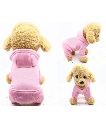 Lifewheel Dog Coat & Sweater - Warm Pink 2XL Hooded Costumes for Small Dogs & Cats - Buy Online on GoSupps.com