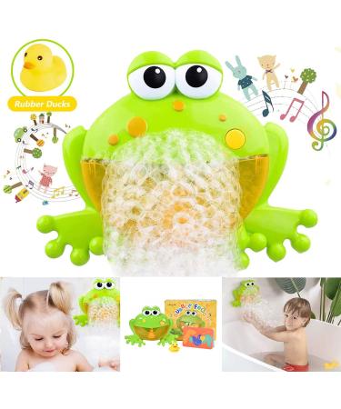 HengGL Baby Bath Bubble Toys Set,Tub Big Frog Automatic Bubble Maker Blower Toys with 12 Music Baby Fun Shower Toys , for Boys, Girls