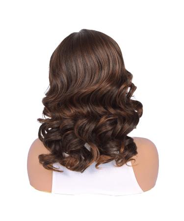 Quantum Love Short Loose Curly Body Wave Wig for Black Women - Mix Brown, 16 inches - Buy Online on GoSupps.com