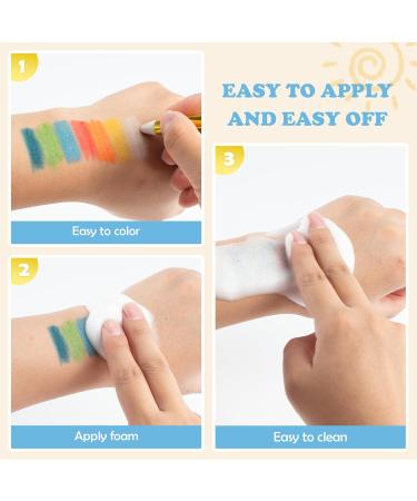 Shop Gibot 16 Colors Face Painting Set | Carnival Makeup Palette & Body Paint with Stickers - Perfect for Halloween & Festivals - Buy Online on GoSupps.com