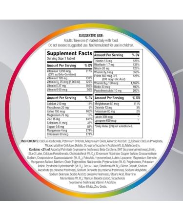 Adventure Home DJFD Silver Men 50+ Multivitamin Better Guide Vitamins Supplements 275 Count (Pack of 1)+Guide - Buy Online on GoSupps.com