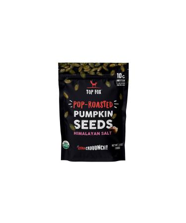 Top Fox Snacks - Organic Pop-Roasted Pumpkin Seeds  Healthy Protein Snacks - Gluten Free - Keto and Vegan Friendly (Himalayan Salt 3.5 oz - 2 Pack) Himalayan Salt 3.5 Ounce (Pack of 2)