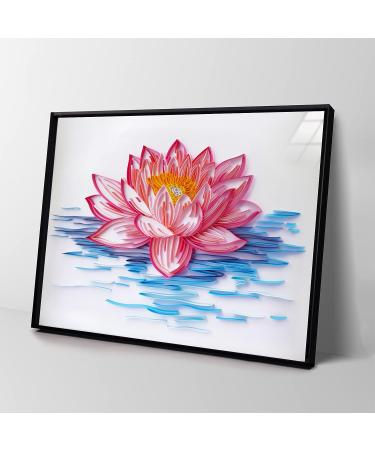 Modern Paper Quilling Kit for Adults - DIY Lily Wall Art Set | Beginner Filigree Painting Kit - 16*20in - Buy Online on GoSupps.com