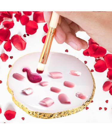 Shop Wllhyf Nail Art Palette - Resin Make-Up Plate with Gold Edges for Unique Hand-Painted Nail Designs | International Shipping Available - Buy Online on GoSupps.com