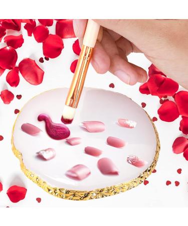 WLLHYF Nail Art Palette - Irregular Makeup Plate & Gold Edge Holder for Beauty Nail Art | Mixed Color Resin Painting Tool - Ideal for Hand-Painted Toning in True Pink - Buy Online on GoSupps.com
