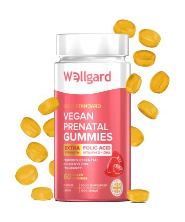 Wellgard Vegan Prenatal Gummies - Pregnancy Vitamin Gummies for Women DHA Folic Acid Vitamin D3 UK Formulated - Buy Online on GoSupps.com