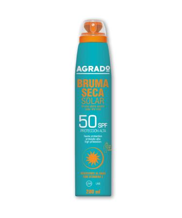 Dry sun fog 50 moisturizing sun protection with light protection factor 50 SPF UVB infrared protection spray water -resistant sensitive skin fast absorption 200 ml - agrado