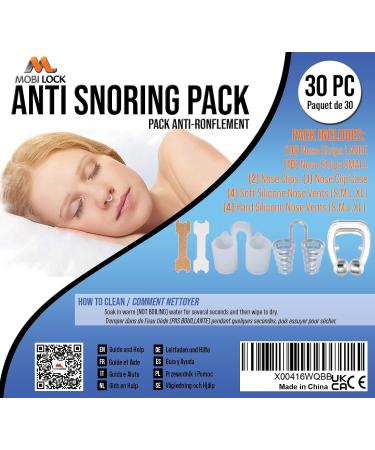 Snoring Solutions for Nasal Snorers - Mobi Lock Pack of 30 | Vents Strips & Clips in Various Sizes - Buy Online on GoSupps.com